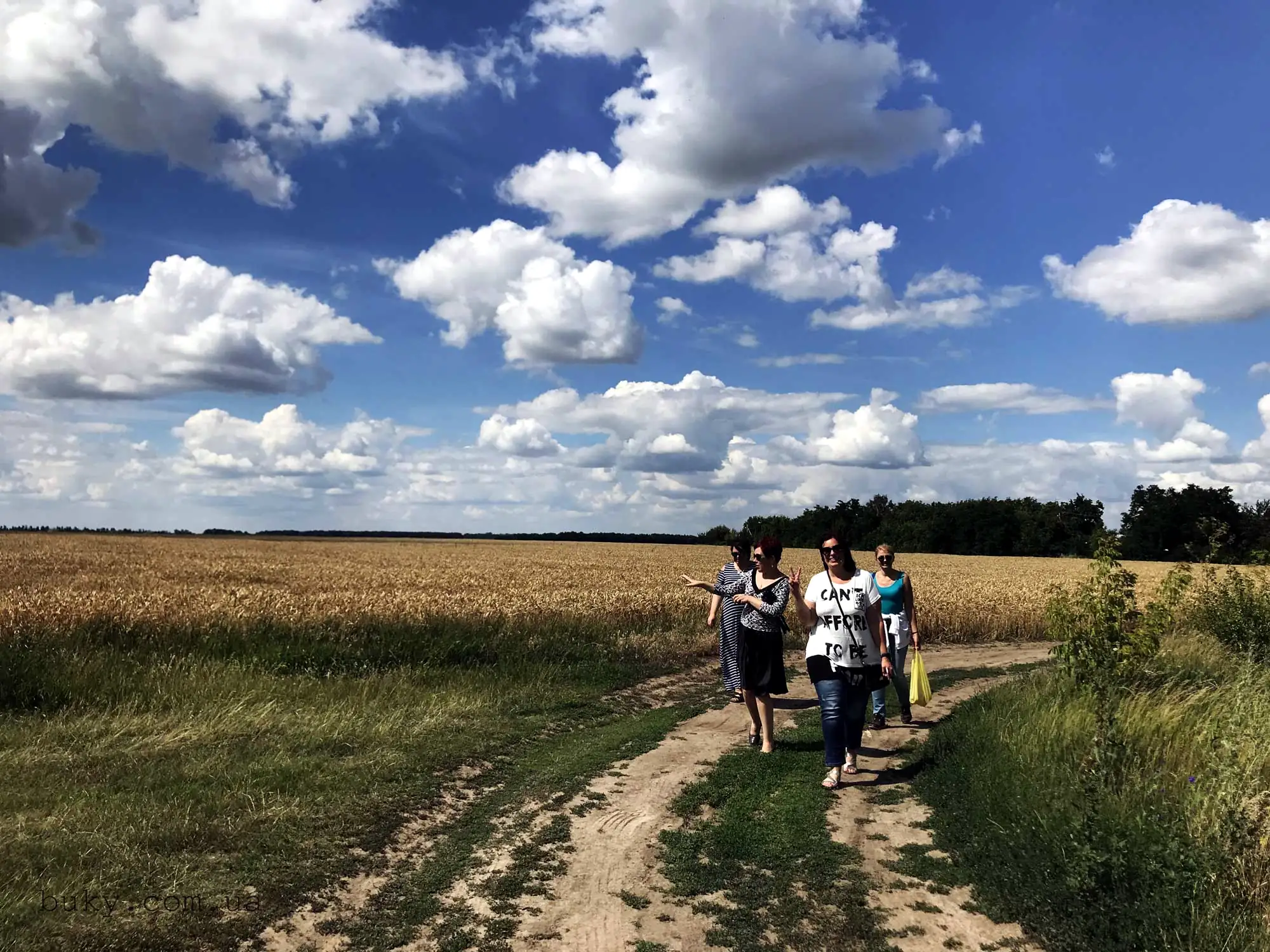 Туристи йдуть до пасіки в Буках Уманського району