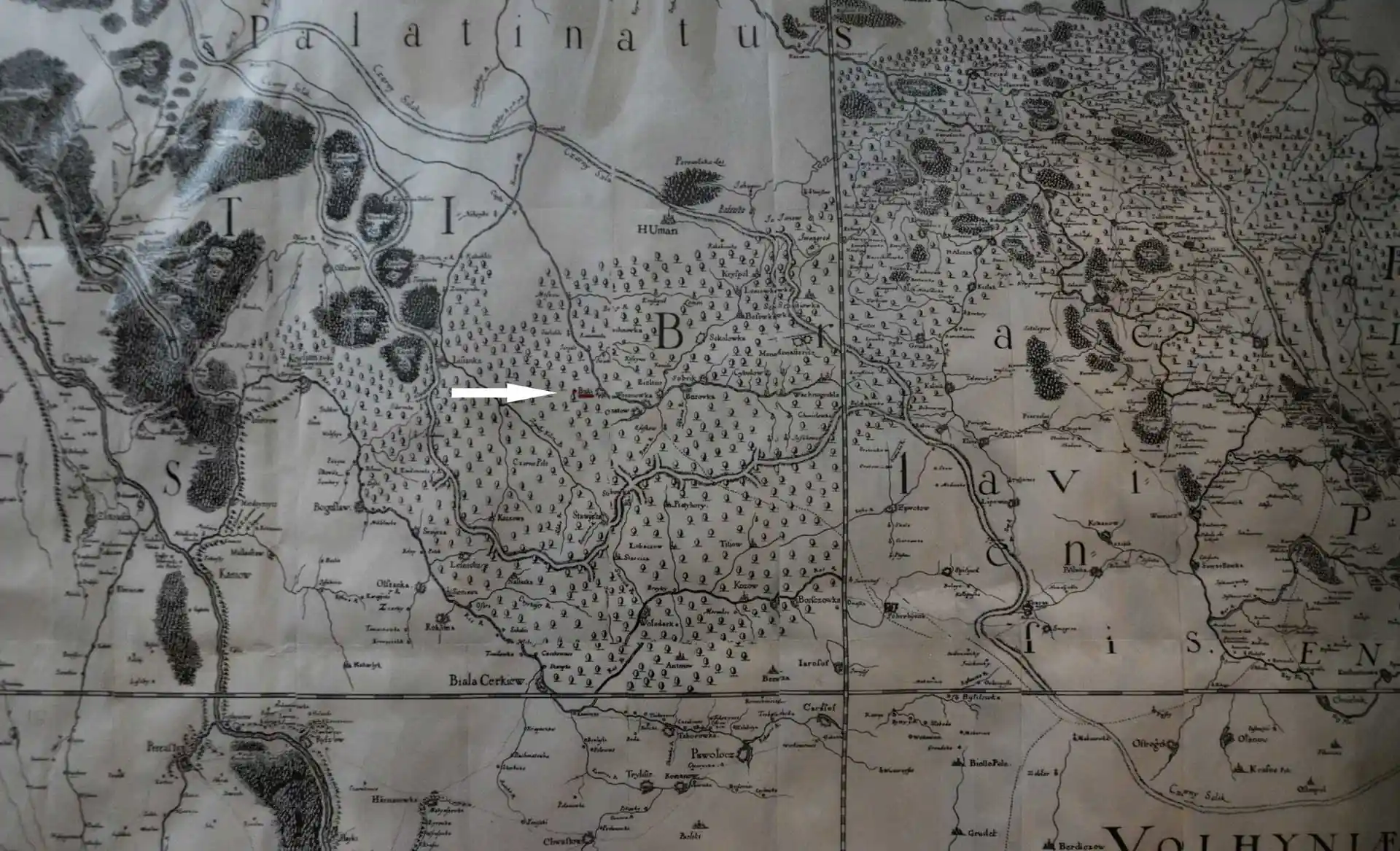 Буки - стара карта Гійома де Боплана