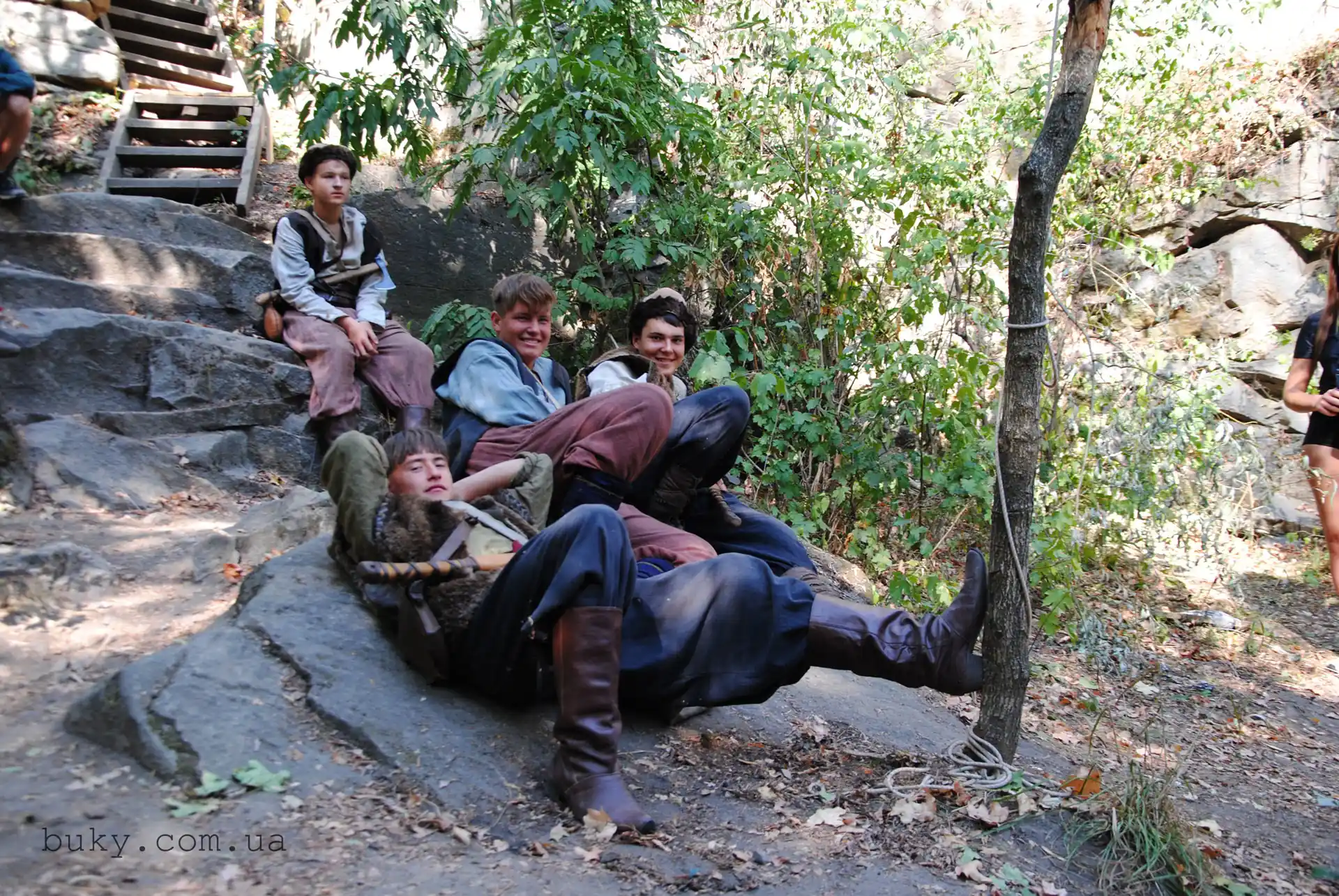 Козачки під час зйомок "Абсолютно брехлива історія"