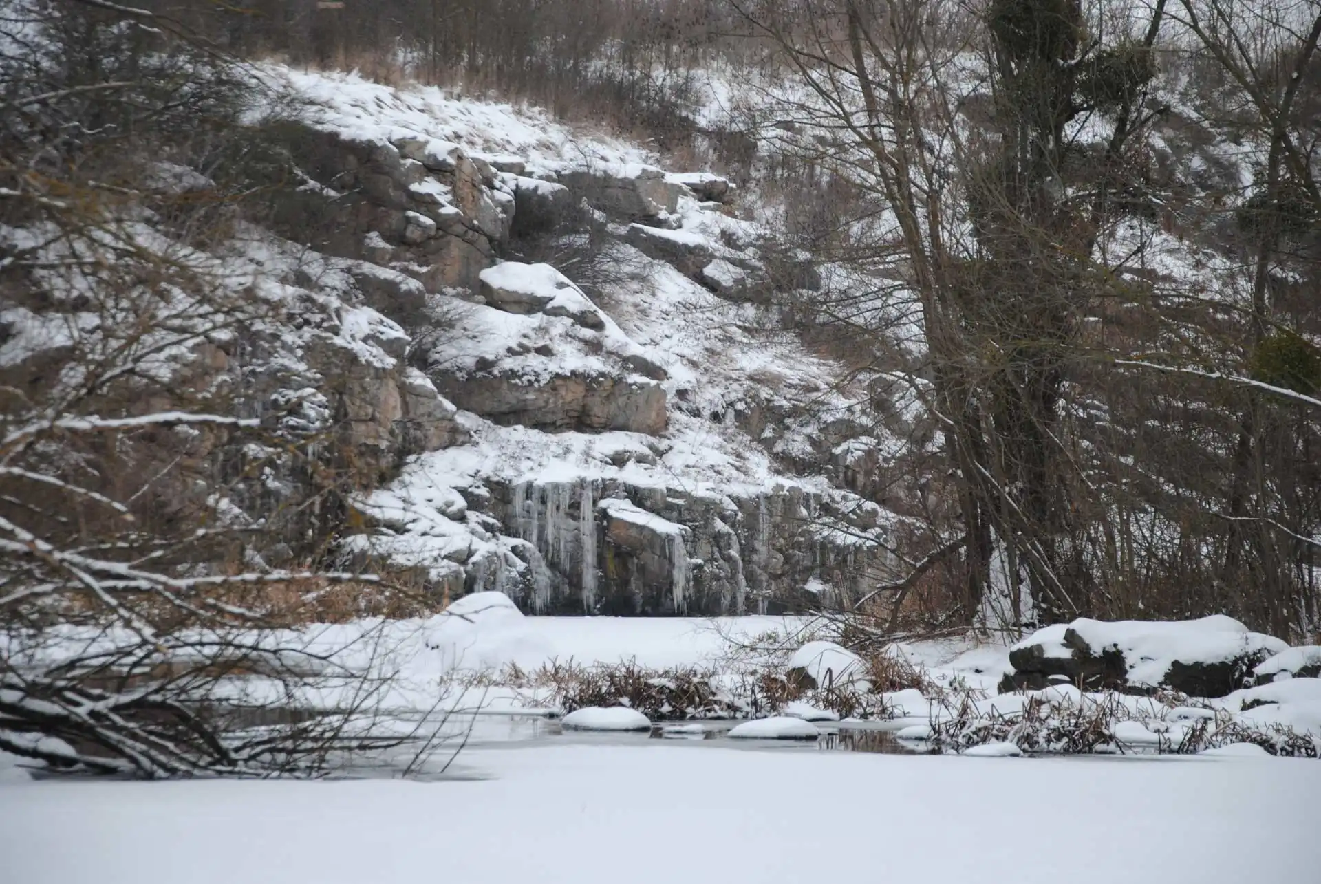 Буцькі скелі взимку
