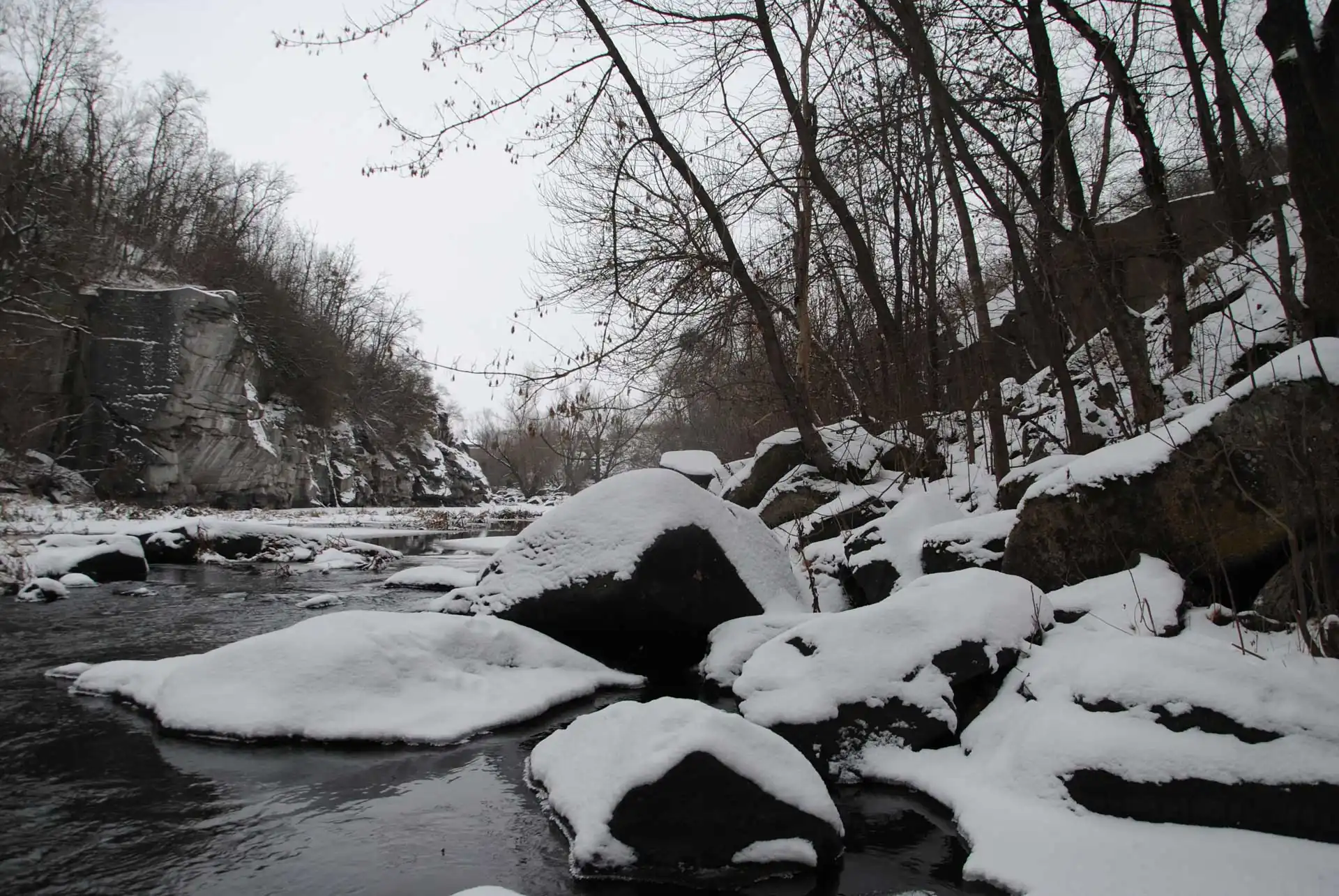 Нижче урочища Лисакове взимку